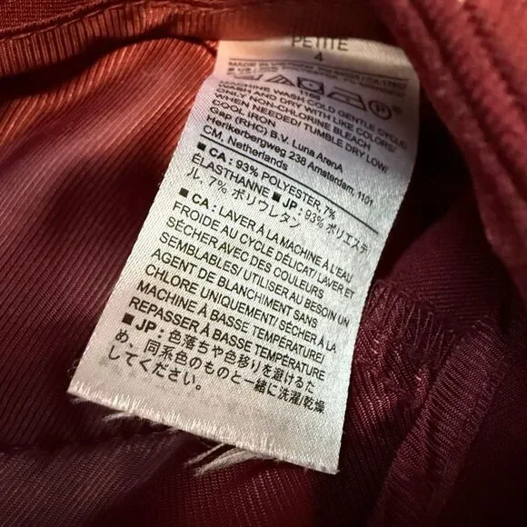 Banana Republic Red Brick Burgundy High Waisted Wide Leg Pants 4 - Picture 5 of 8